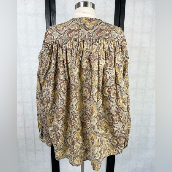 LAURENCE BRAS Paisley Button-Up Blouse 40 - Picture 2 of 7
